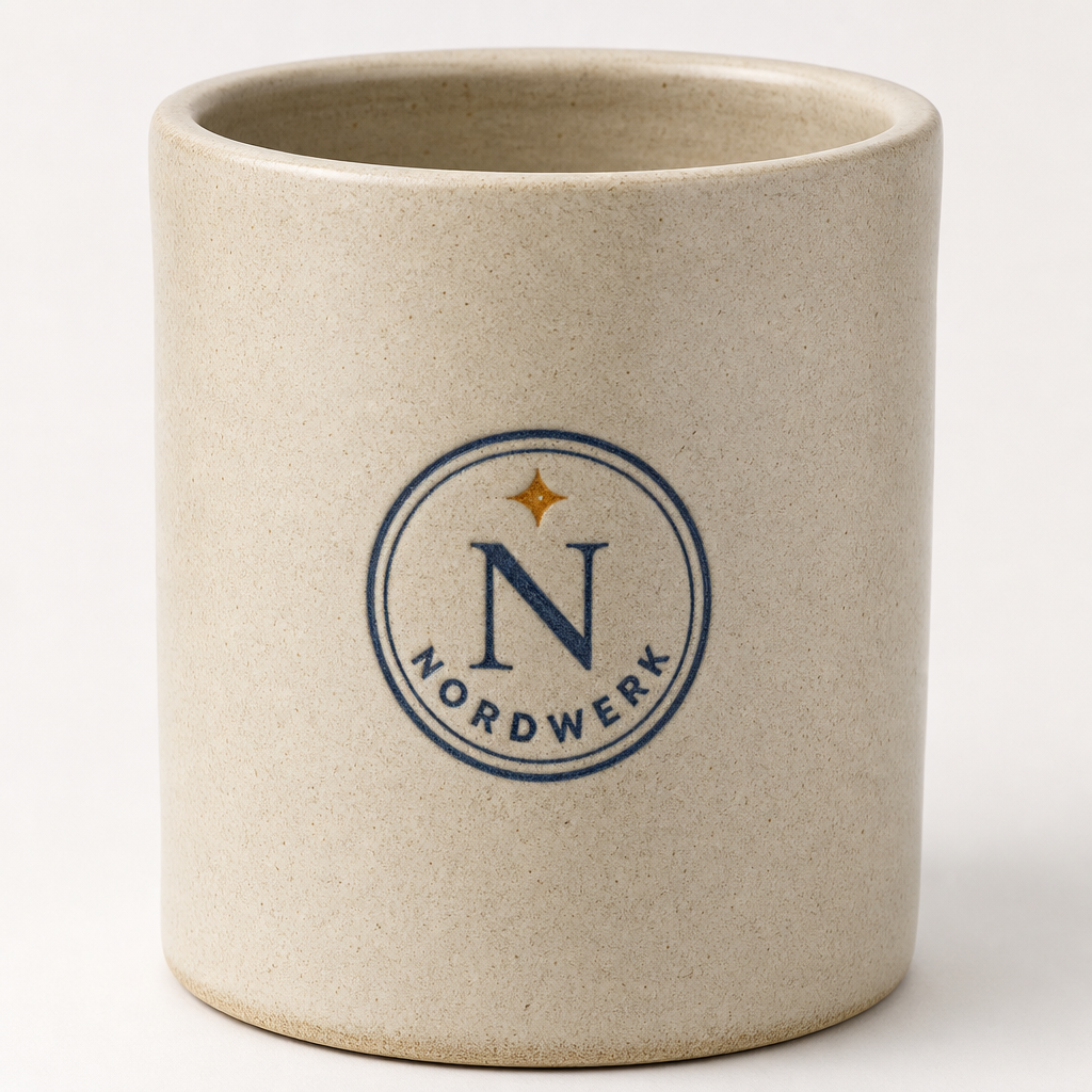Nordwerk Utensilienbecher aus Steinzeug — Studioaufnahme